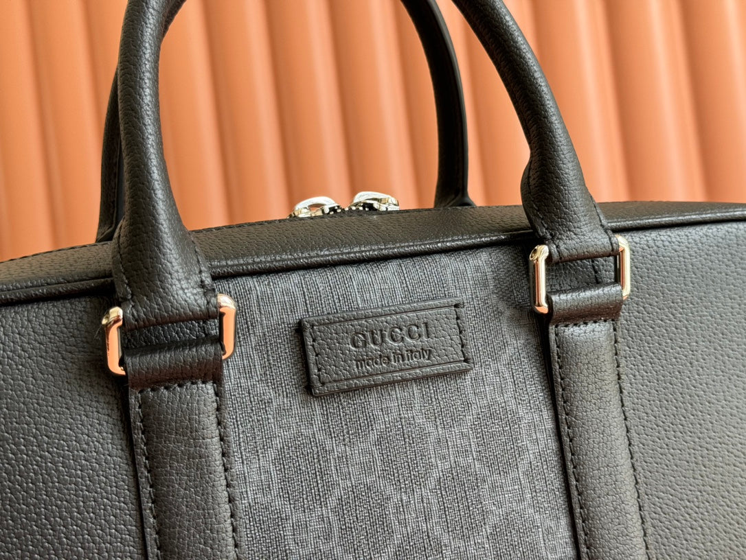 GUCCI JUMBO MEDIUM BRIEFCASE 36.5 IN EXTRA DARK GREEN CALFSKIN