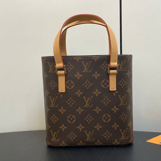LOUIS VUITTON LUCO SHOULDER TOTE BAG 23 MONOGRAM LEATHER BROWN
