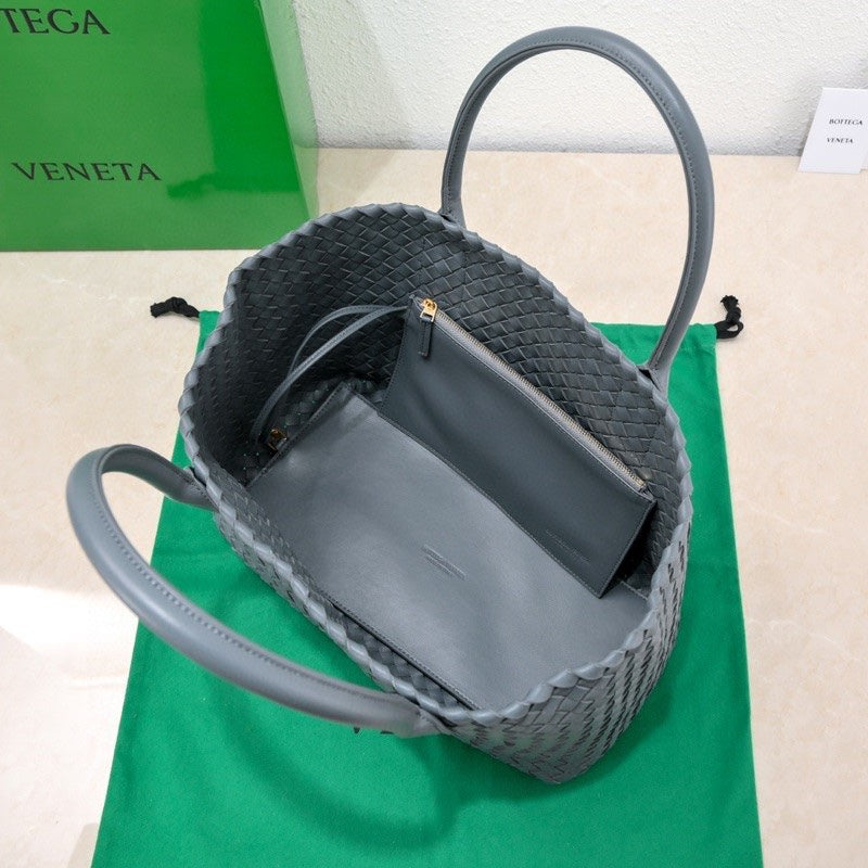 BOTTEGA VENETA Large Cabat 45cm Baby Blue Lambskin Ghw