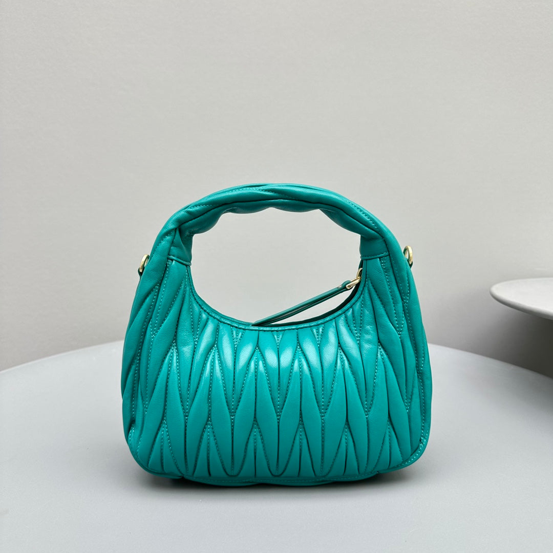 MINI HOBO 20 BAG IN TF BLUE SHEEPSKIN