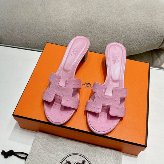 HERMES 0ASIS SANDAL LIGHT PINK CALFSKIN SPECIAL