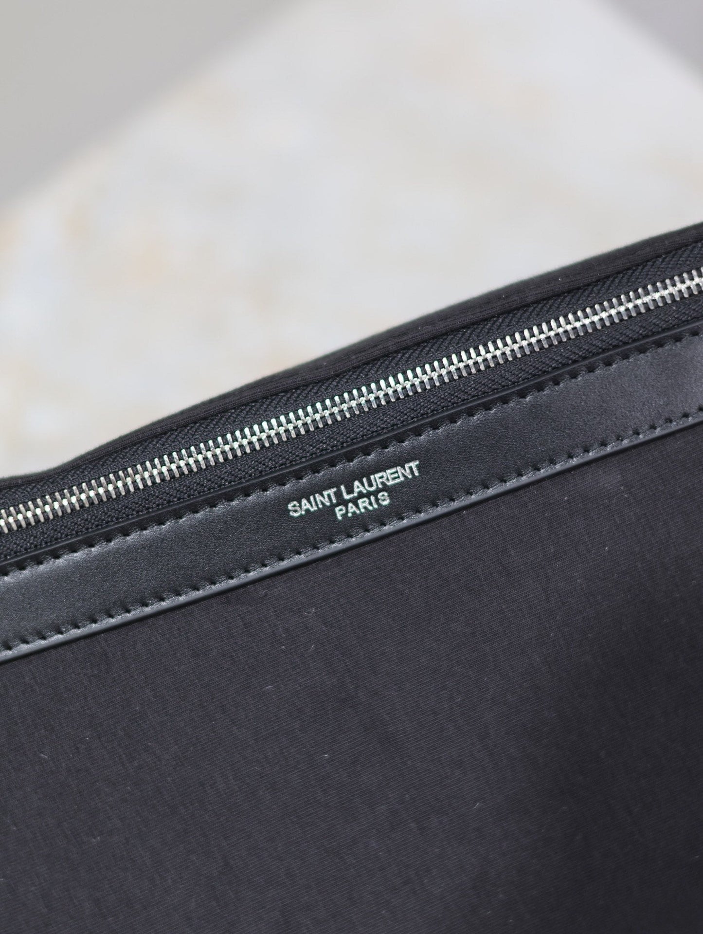 YSL 25S CLASSIC CROSSBODY BAG 26 IN BLACK CANVAS SILVER HARDWARE